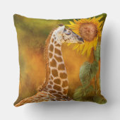 成長する高い-キリンの芸術の装飾者の枕 クッション (裏面)