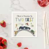 成長する2つのファーストカー誕生日パーティナプキン スタンダードカクテルナプキン (インサイチュ)