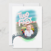 成長する2つのファーストレースカー2nd誕生日 招待状 (裏面)