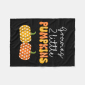 成長する2つの小さなカボチャ発表ベビー フリースブランケット (正面(横))