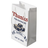 成長する2つの速い2番目の誕生日パーティーテーマ少年 スモールペーパーバッグ (裏面アングル)