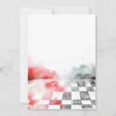 成長する2つの高速リトルレーサー2番目の誕生日 招待状 (裏面)