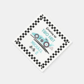 成長する2つの高速レースカーブルーボーイ2歳の誕生日 スタンダードカクテルナプキン (角)