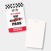 成長する2つの高速レースカーボーイ2nd誕生日パップ バッジ (Front & Back)