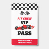 成長する2つの高速レースカーボーイ2nd誕生日パップ バッジ (Front)