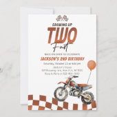 成長する2高速オレンジダートバイク2nd誕生日 招待状 (正面)