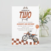 成長する2高速オレンジダートバイク2nd誕生日 招待状 (スタンド正面)