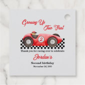 成長する2高速レッドレースカー2nd誕生日 フェイバータグ (裏面)