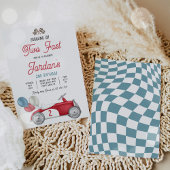 成長する2高速レッドレースカー2nd誕生日 招待状