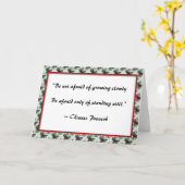 成長する~の中国のな諺の挨拶状 カード (黄色い花)