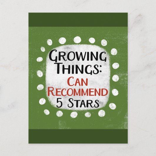 成長するThings Gardening Reviewはがき ポストカード (正面)