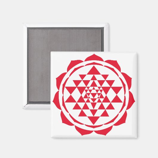 成長と平和のための美しいサラスワティ・ヤントラ マグネット (正面/裏面)