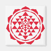 成長と平和のための美しいサラスワティ・ヤントラ マグネット (正面)