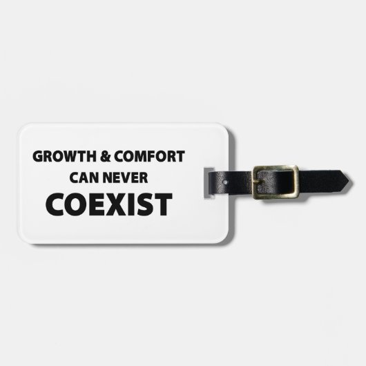 成長と心地よいは共存できない ラゲッジタグ (正面横)