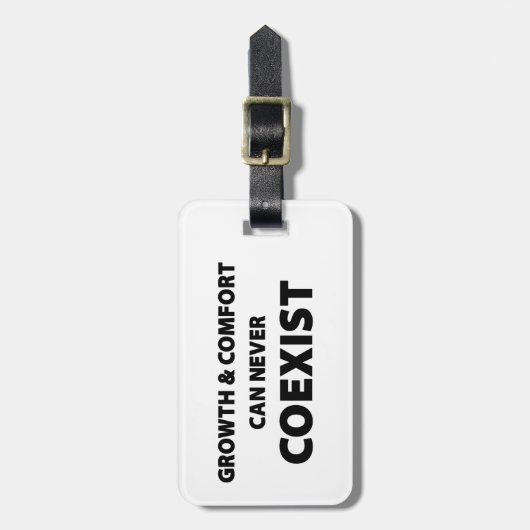成長と心地よいは共存できない ラゲッジタグ (正面縦)