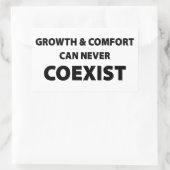 成長と心地よいは共存できない 長方形シール (バッグ)