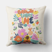 成長に時間がかかる – 感動的フローラ・メディテーション クッション (裏面)