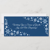 成長のシーズンを望む,喜びブルーフラットカード (正面)