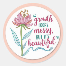 成長のシールが汚れている ラウンドシール