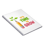 成長の始まりを告げる「It's Time to Grow」鉛筆プラント ノートブック (右側)