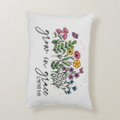 成長の猶予 – 鮮やかフローラ感動的 アクセントクッション (裏面(縦))