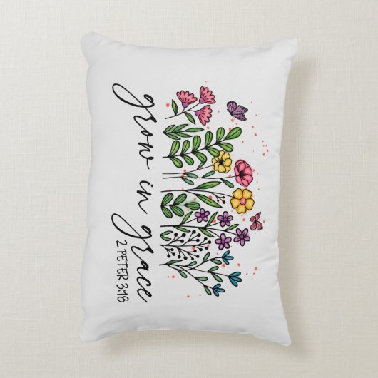 成長の猶予 – 鮮やかフローラ感動的 アクセントクッション (裏面(縦))