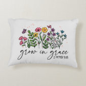 成長の猶予 – 鮮やかフローラ感動的 アクセントクッション (裏面)