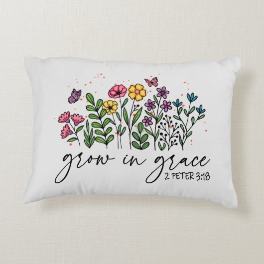 成長の猶予 – 鮮やかフローラ感動的 アクセントクッション (裏面)