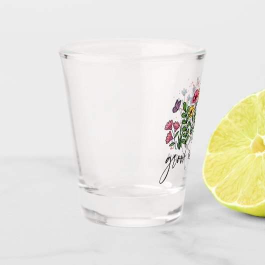 成長の猶予 – 鮮やかフローラ感動的 ショットグラス (左)