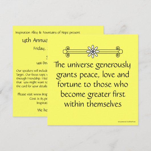 成長の第一歩 招待状 (正面/裏面)