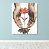 成長の育成 – 感動的 Wall Art キャンバスプリント (インサイチュ (ウッドフロア))