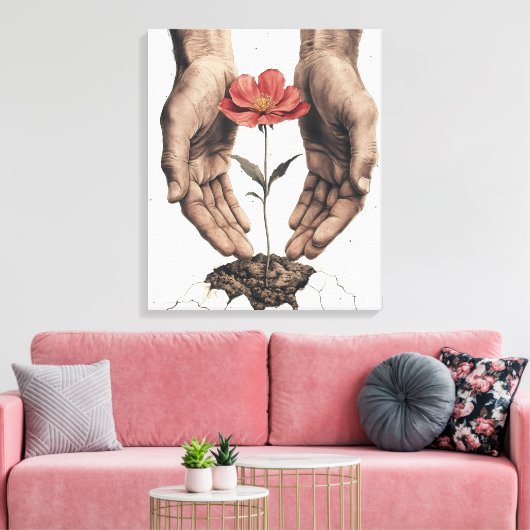 成長の育成 – 感動的 Wall Art キャンバスプリント (インサイチュ (リビング))