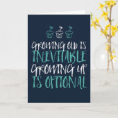 成長はオプションの引用文おもしろい誕生日 カード (黄色い花)