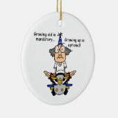 成長はユーモアのオプション セラミックオーナメント (右)
