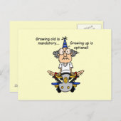 成長はユーモアのオプション ポストカード (正面/裏面)