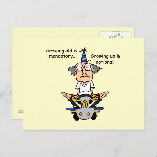 成長はユーモアのオプション ポストカード (正面/裏面)