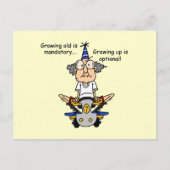 成長はユーモアのオプション ポストカード (正面)