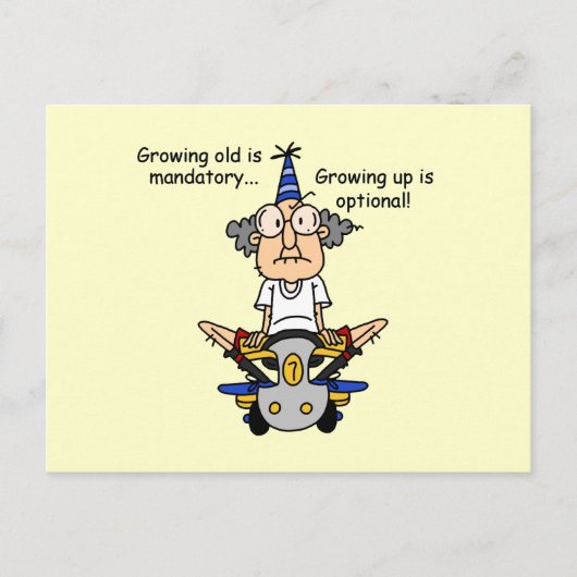成長はユーモアのオプション ポストカード (正面)