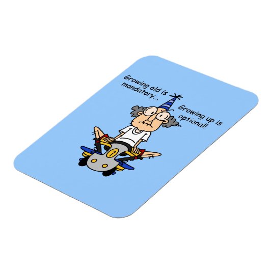 成長はユーモアのオプション マグネット (左側)