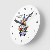 成長はユーモアのオプション ラウンド壁時計 (傾斜)