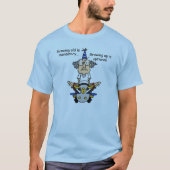 成長はユーモアのオプション Tシャツ (正面)