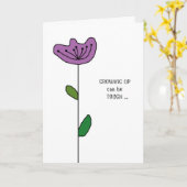 成長は厳しい勇気付けられるカード カード (黄色い花)