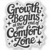 成長は心地よい・ゾーンの最後から始まる シール (正面)