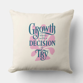 成長は試みる決断から始まる装飾用クッション クッション