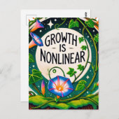 成長は非線形フローラ朝顔 ポストカード (正面/裏面)