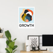 成長やる気を起こさせる抽象芸術 ポスター (ホームオフィス)