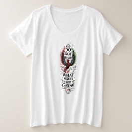 成長をもたらすものを恐れるな トレーダーマインドセット プラスサイズTシャツ