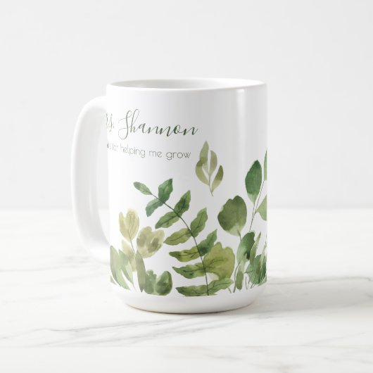 成長をサポートしてくれてありがとう マグカップ (正面左)