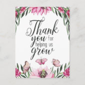 成長を助けてくれてありがとう- ポストカード (正面)