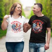 成長を反映したバラ祈付きCursillo Rooster Tシャツ